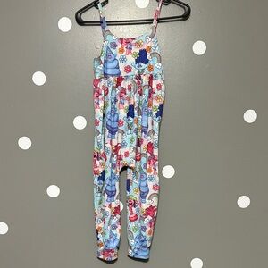 Vibrant Floral Kids Jumpsuit feat. Trolls